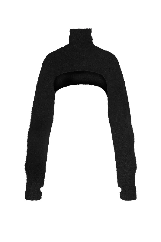 Boldrin Fuzzy Rib Sweater | Noir Knitted Sweater Dress