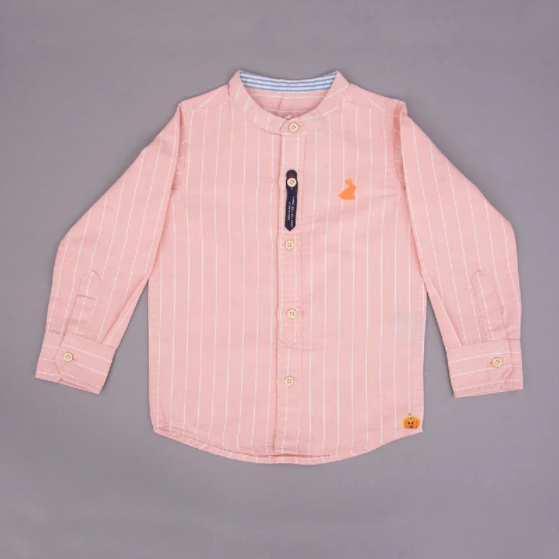 Onion Band Collar Shirt for Boys White Shirt Dress