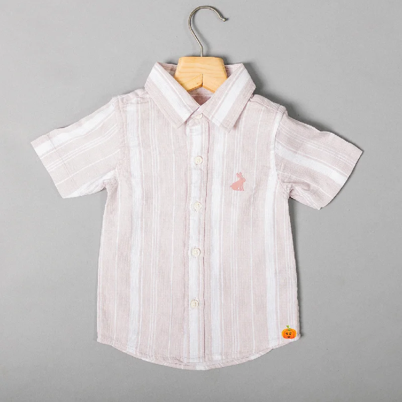 Striped Pattern Boys Shirt Loose Shirt Dress