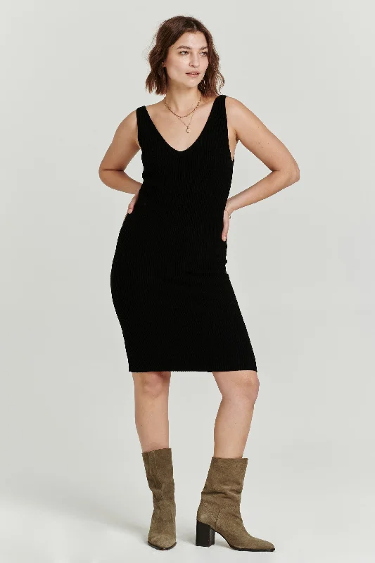 Nalani V-Neck Sweater Dress Sleeveless Sweater Dress