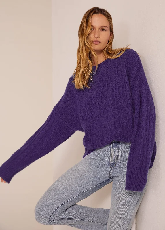 THE OVERSIZED CABLE SWEATER Fitted Sweater Gown