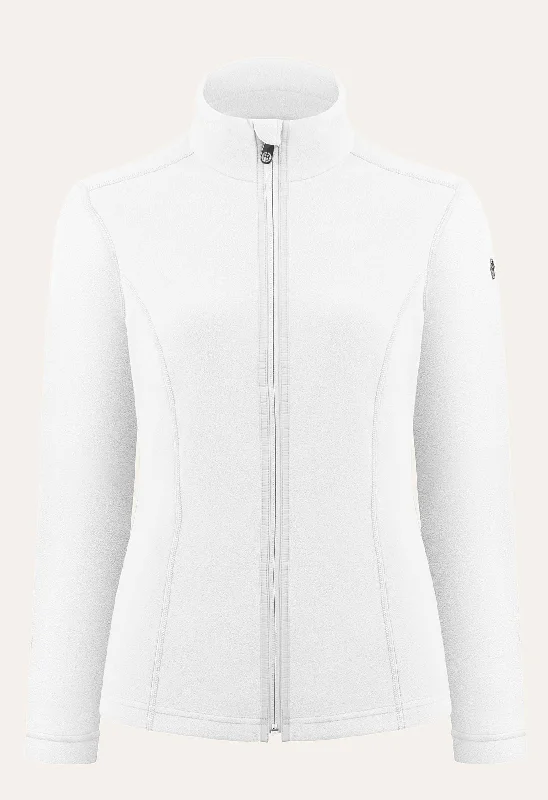 Poivre Blanc Micro Fleece Jacket in White Women’s Hoodie with Pockets