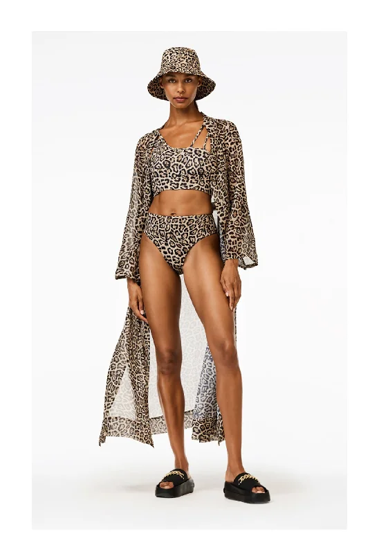 Goldbergh Beach Bucket Hat in Jaguar Print Printed Hoodies for Women