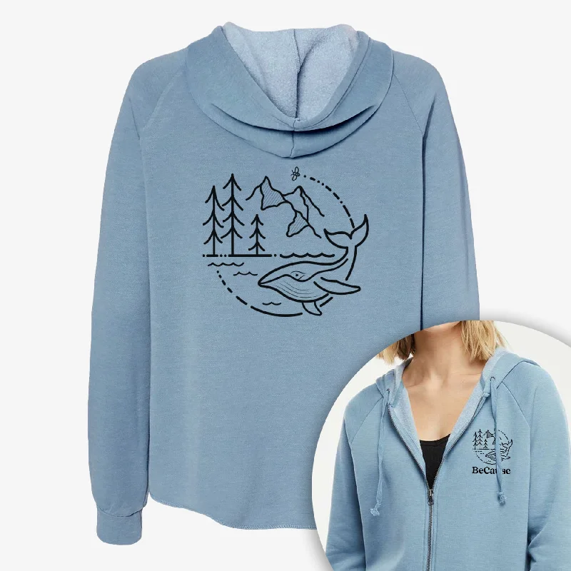 It's All Connected - Women's Cali Wave Zip-Up Sweatshirt Relaxed Fit Sweatshirts