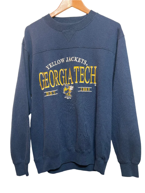 Lee Sport Mens Navy Georgia Tech Sweatshirt (Size L) Long Sleeve Hoodie