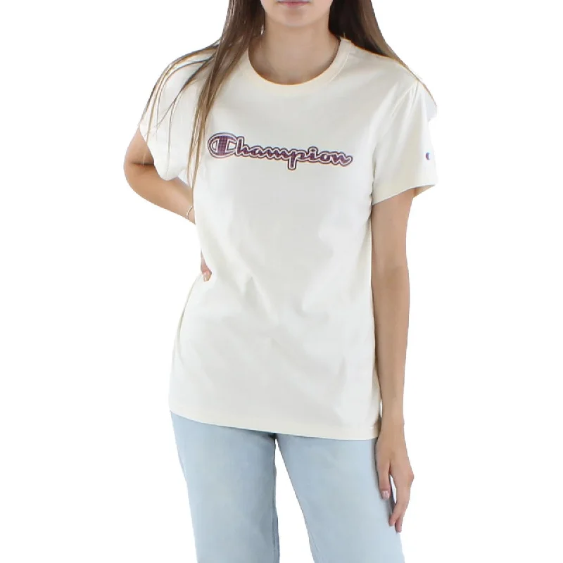 Champion Womens Logo Crewneck T-Shirt Pullover Hoodie Sweatshirt Trend