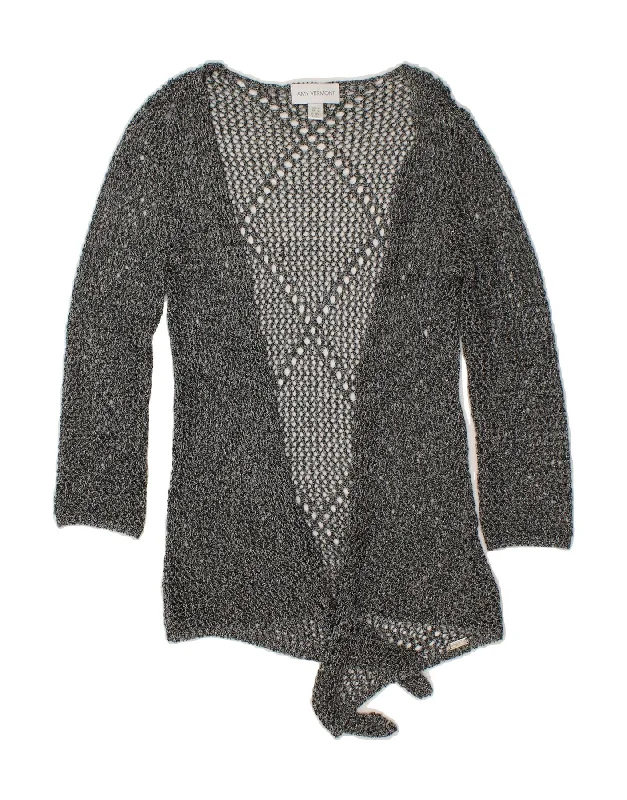 AMY VERMONT Womens Asymmetric Cardigan Sweater EU 38 Medium Grey Anti-pilling sweaters