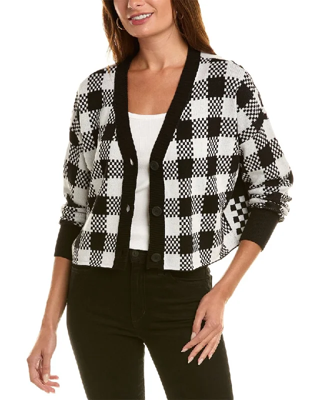 525 America Gingham Cardigan Elegant sweaters