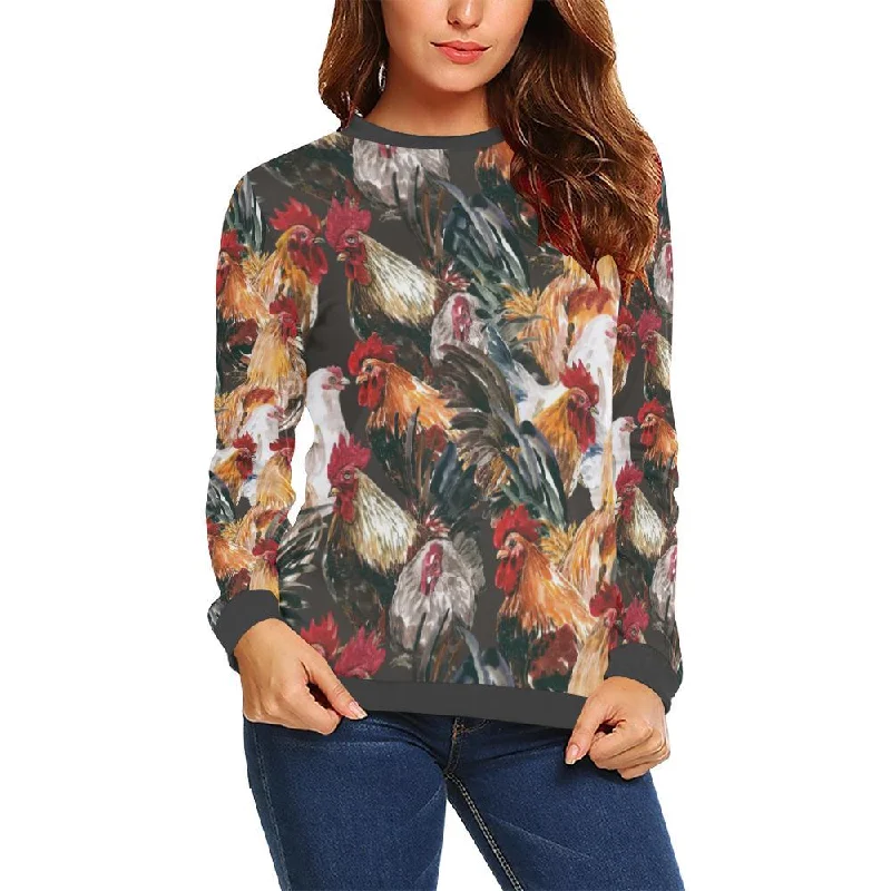 Farm Chicken Hen Pattern Print Women's Sweatshirt Cashmere sweaters