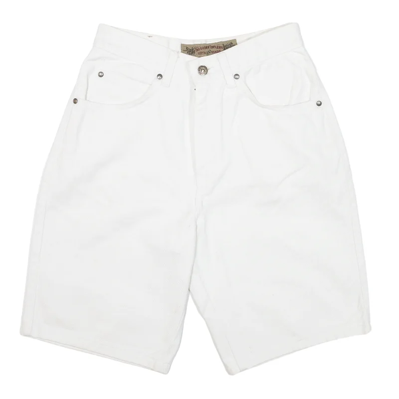 LEVI'S Denim Shorts White Relaxed Womens XXS W24 Kids' sweaters