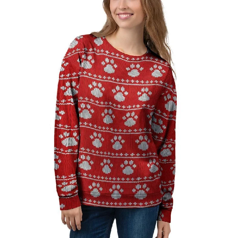 Ugly Christmas Paw Women's Sweatshirt Best value sweaters