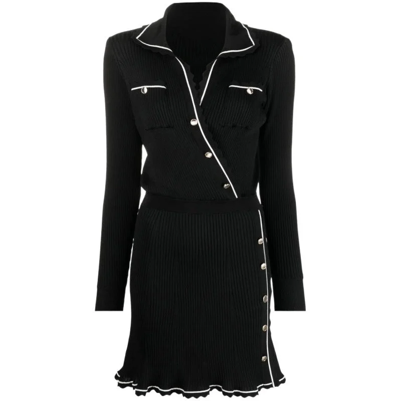 Black classic knitted dress H&M mini dresses