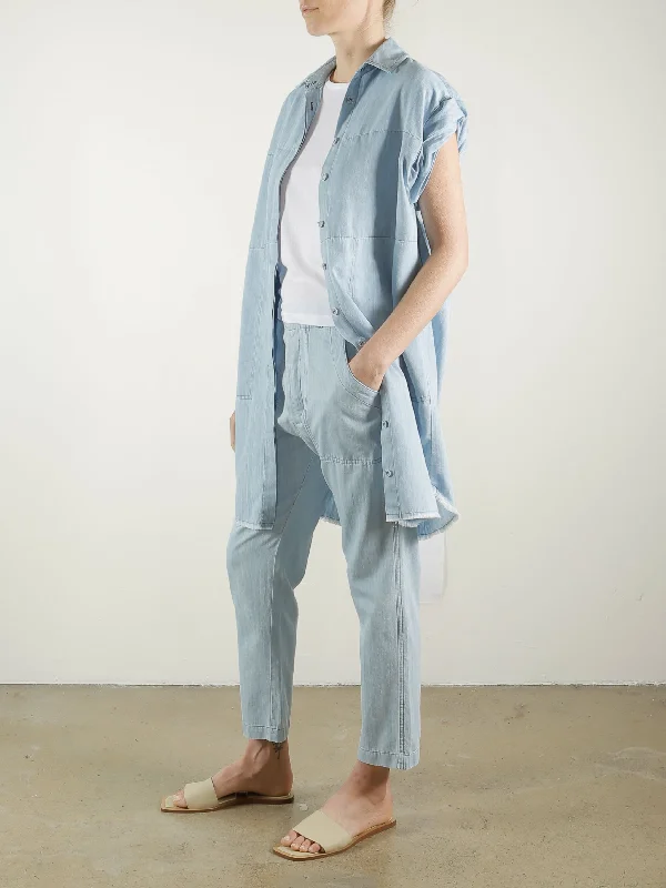 Derek Roll Sleeve Shirt Dress in Chambray Reg. price $295 *Final Sale* Knitted mini dresses