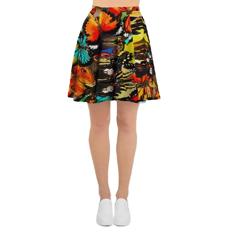 Abstract Colorful Butterfly Print Women's Skirt Unique unclassified skirts