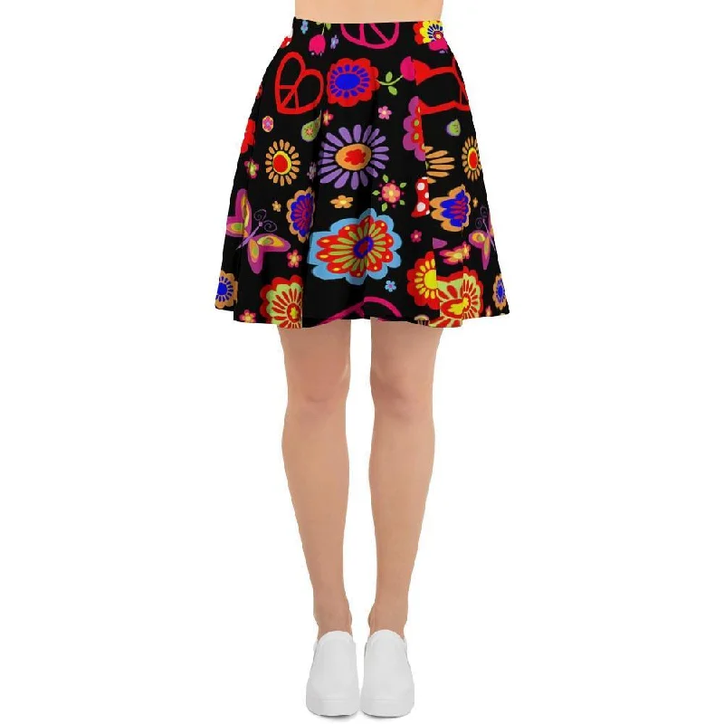 Abstract Flower Hippie Women's Skirt Lightweight unclassified skirts