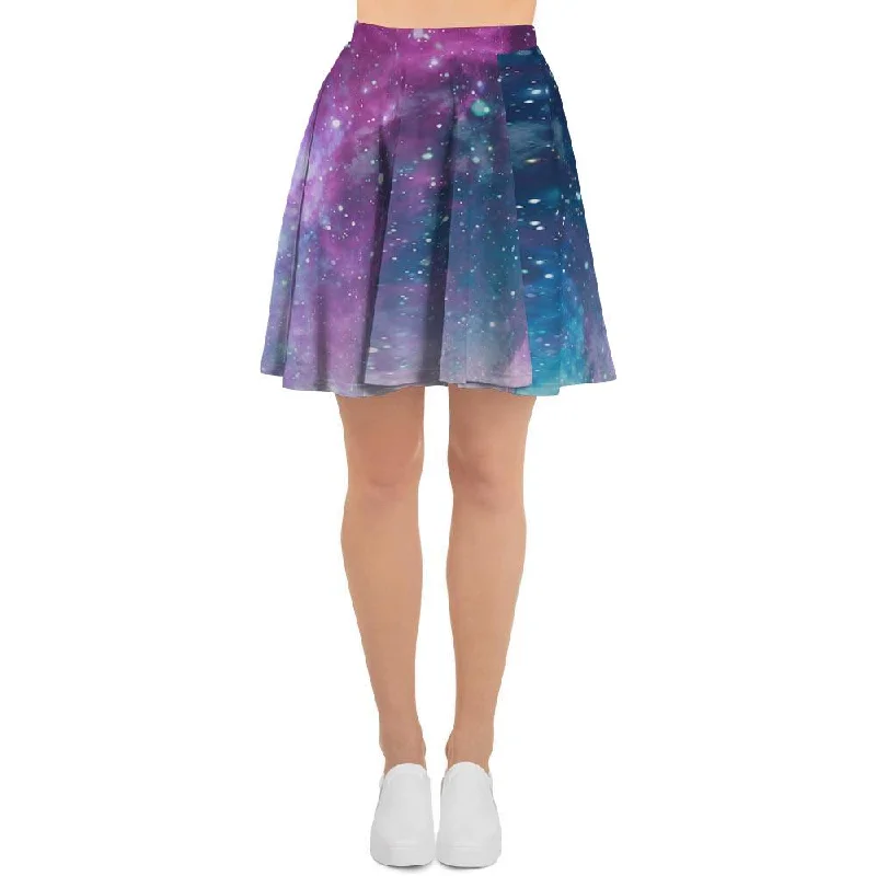 Abstract Galaxy Space Women's Skirt Color block unclassified skirts