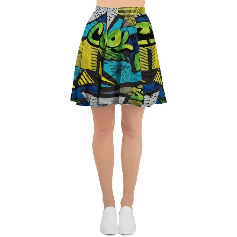 Abstract Graffiti Print Women's Skirt Lounge unclassified skirts