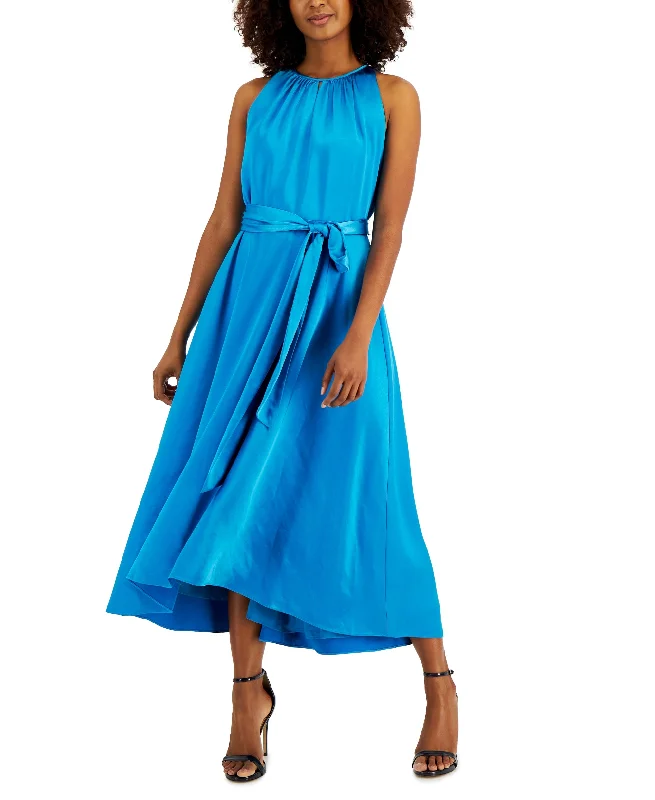 Anne Klein Womens Halter Neck Midi Dress Tiered midi dresses