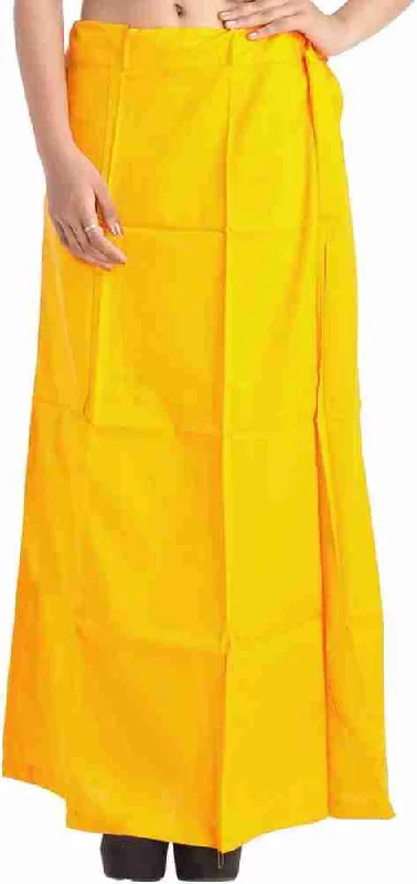 Delightful Yellow Color Cotton Petticoat With Thread Work For Women Minimalist unclassified skirts