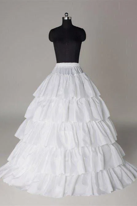 Fashion Wedding Petticoat Accessories 5 layers White Floor Length DMP9 Flowy unclassified skirts