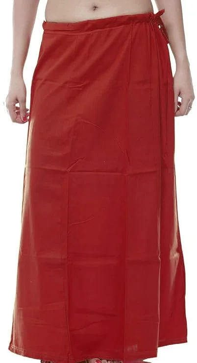 Appealing Maroon Colored Cotton Readymade Petticoat For Women Anniversary unclassified skirts