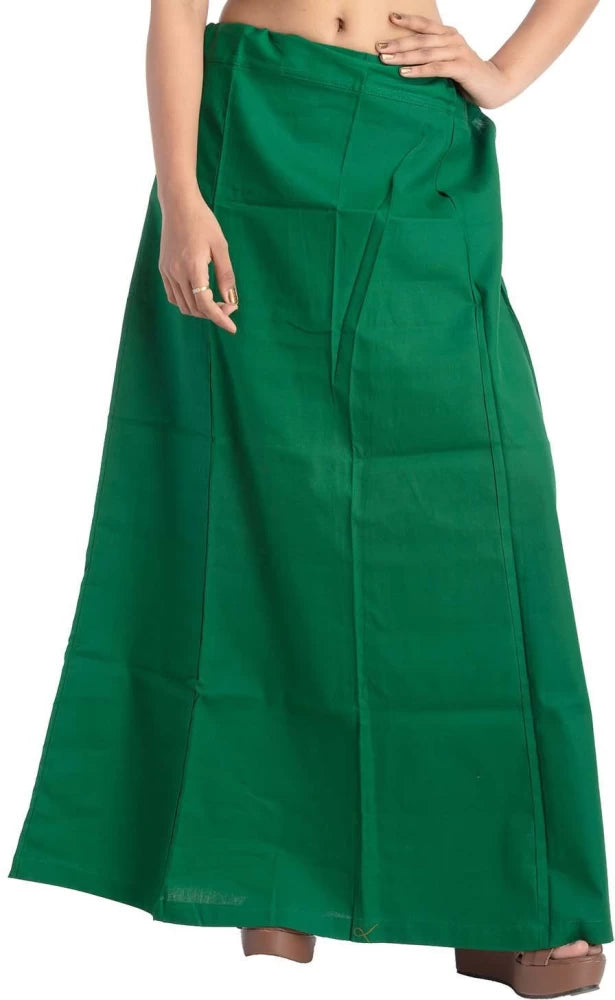 Alluring Green Colored Cotton Readymade Petticoat For Women Beaded unclassified skirts