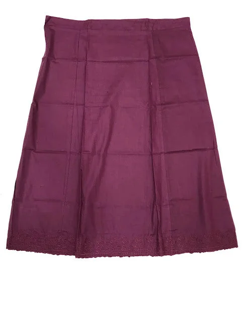 Stunning Purple Colored Cotton Readymade Petticoat For Women Beach unclassified skirts