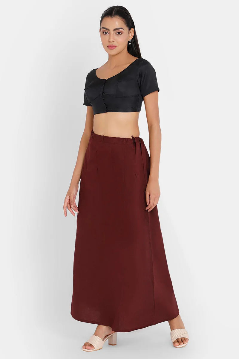 Appealing Maroon Colored Cotton Readymade Petticoat For Women Stylish unclassified skirts