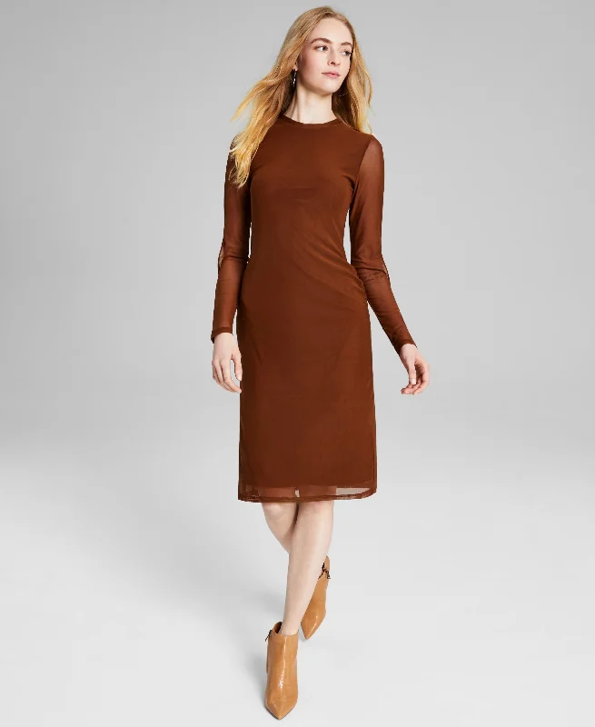 Women's Cutout-Long-Sleeve Midi Dress Clubbing midi dresses