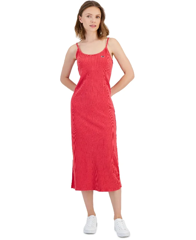 Women's Sleeveless Ribbed Midi Dress Best midi dresses for casual wear