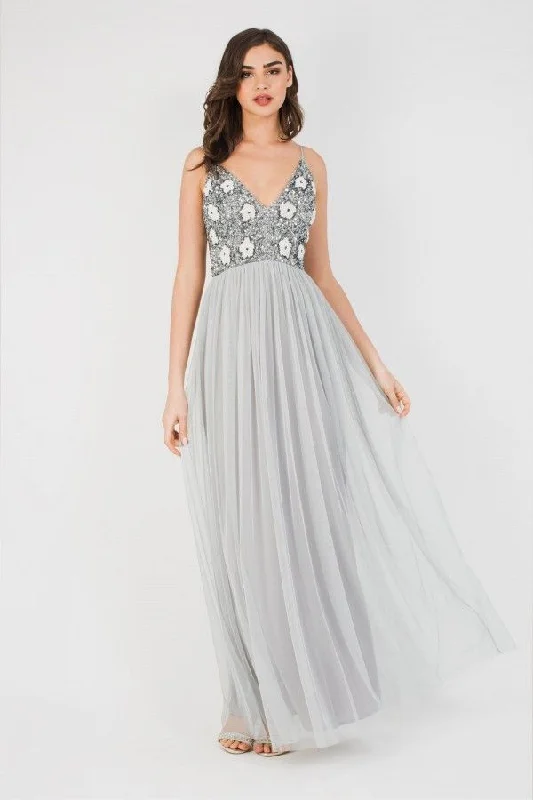 Avon Bridesmaid Maxi in Grey Anniversary maxi dresses