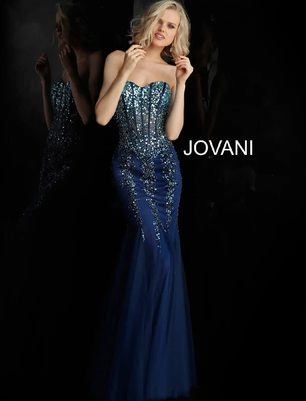 Jovani 67026 Embellished Strapless Long Prom Dress Flattering maxi dresses for all body types