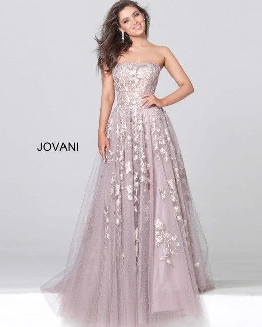 Jovani 03347 Long Formal Strapless Prom Dress Comfortable maxi dresses for everyday wear