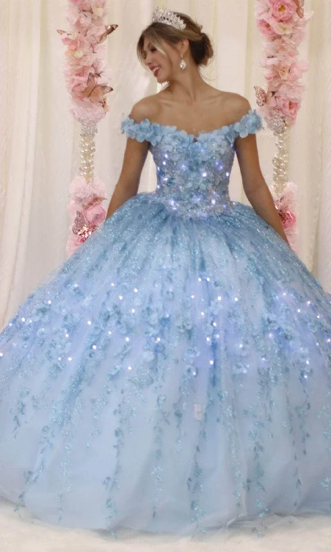 May Queen LK198 - Off Shoulder Glittered Ballgown Cheap party dresses