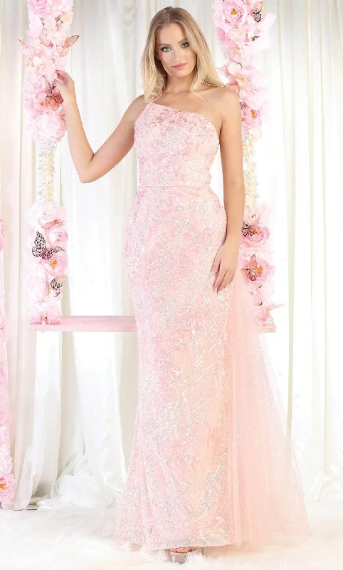 May Queen RQ8014 - One Shoulder Evening Dress A-line party dresses