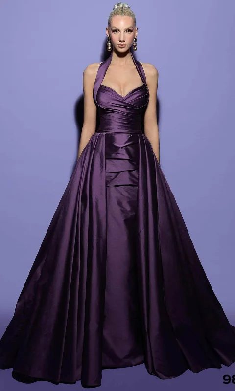 Tarik Ediz 98402 - Halter Overskirt Evening Gown Best party dresses for formal events