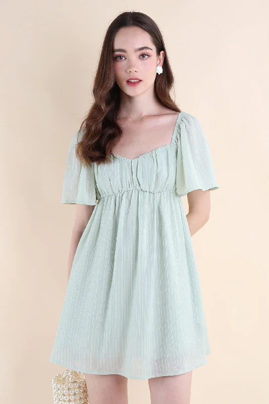 ALLIE SLEEVED BABYDOLL DRESS IN SAGE Y2K unclassified dresses