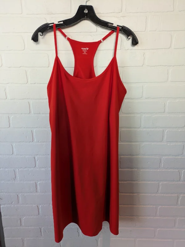 Athletic Dress By Old Navy In Red, Size: Xl Denim unclassified dresses