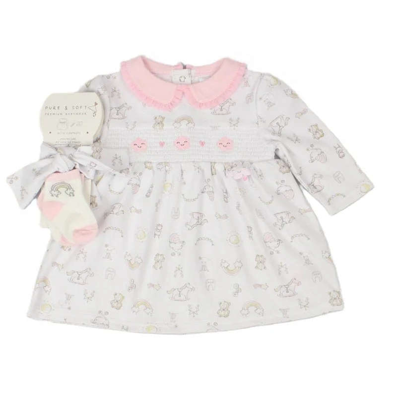 Baby Girls Dress, Socks & Headband Flowy unclassified dresses