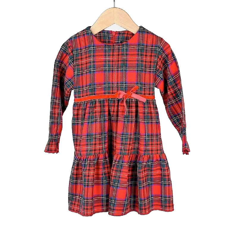 Baby Girls Tartan Dress Lace unclassified dresses