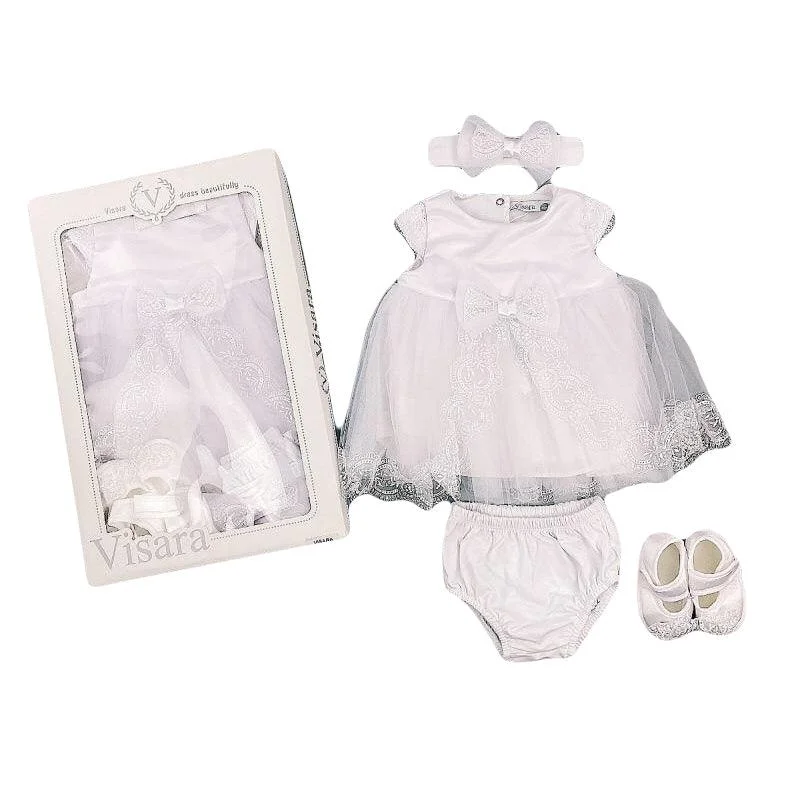 Baby Girls White Organza Overlay Dress Boxed Set Y2K unclassified dresses