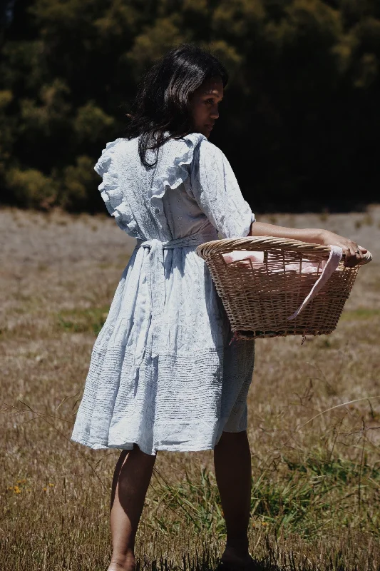 CLEMENTINE BUTTON DOWN DRESS BABY BLUE Vintage unclassified dresses