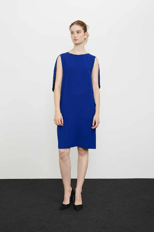 Crep Dress with Cape Detail Saks Formal unclassified dresses