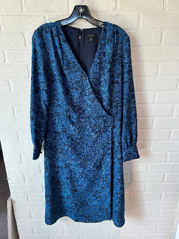 Dress Work By Ann Taylor In Black & Blue, Size: S Women's unclassified dresses