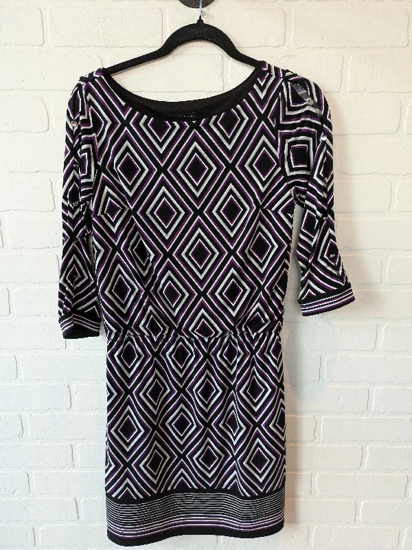 Dress Work By White House Black Market In Black & Purple, Size: Xs Sleeveless unclassified dresses