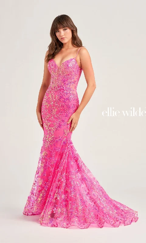 Ellie Wilde Designer Glitter Prom Dress EW35013 Stylish unclassified dresses