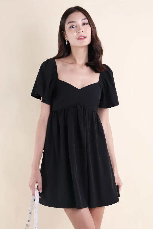 FIOERA FLUTTERS DRESS IN BLACK Budget-friendly unclassified dresses