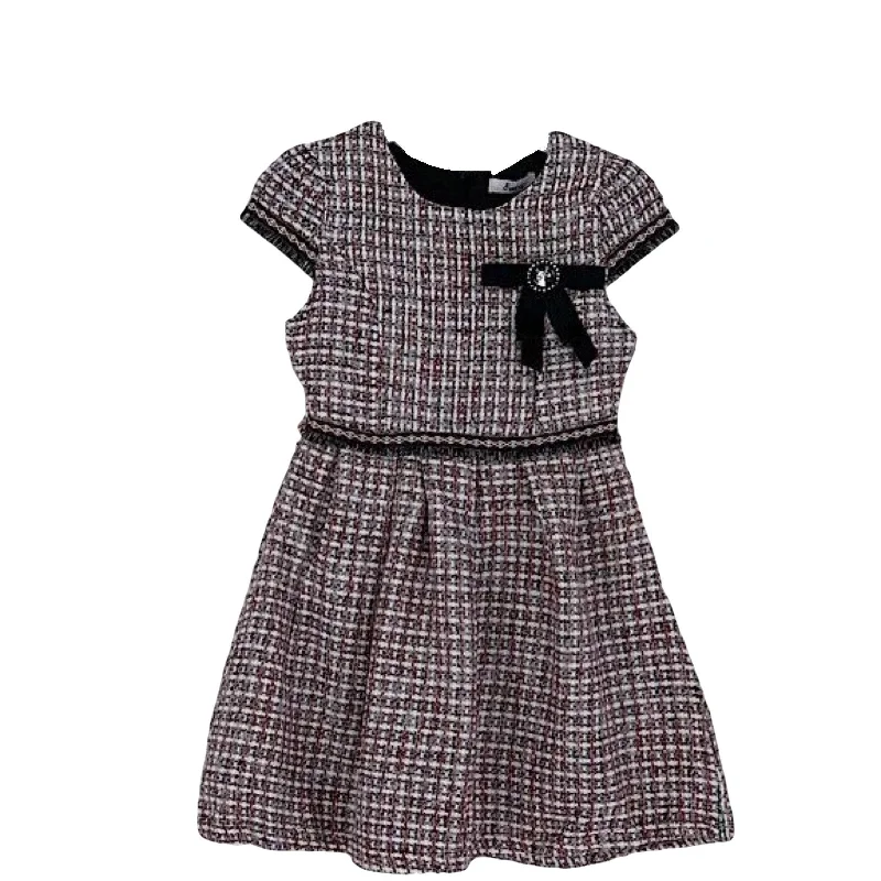 Girls Tweed Box Pleat Dress Boho unclassified dresses