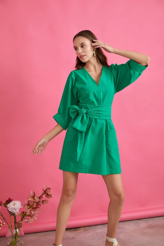 Green Emerald Pocket Dress Beaded unclassified dresses