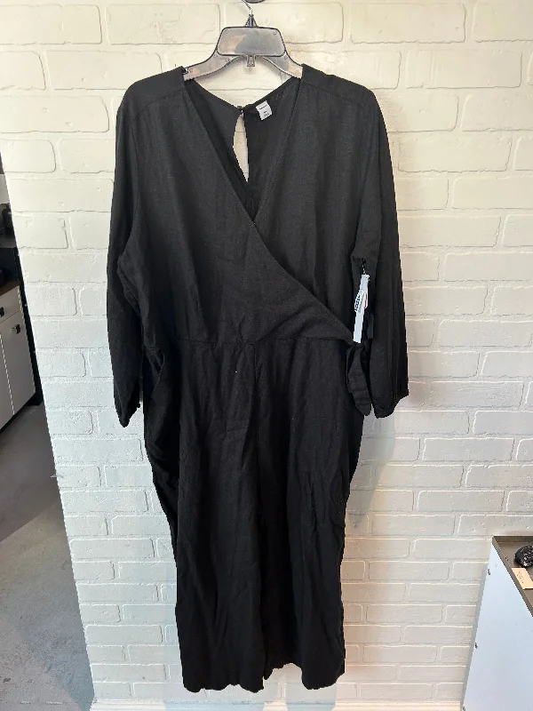 Jumpsuit By Old Navy In Black, Size: 1x Casual unclassified dresses